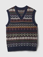 CashSoft Fair Isle Sweater Vest