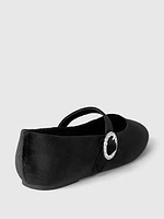 Kids Velvet Mary Jane Flats