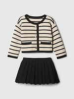 Baby Stripe Cardigan Outfit Set