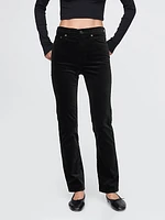 High Rise Velvet '90s Straight Pants