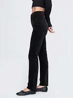 High Rise Velvet '90s Straight Pants