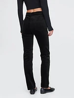 High Rise Velvet '90s Straight Pants