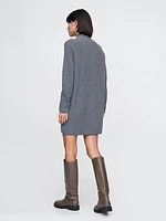 CashSoft Rib Turtleneck Mini Sweater Dress