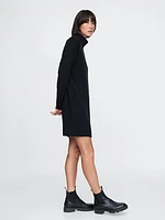 CashSoft Rib Turtleneck Mini Sweater Dress