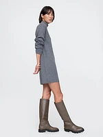 CashSoft Rib Turtleneck Mini Sweater Dress