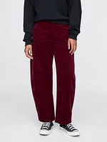 High Rise Corduroy Tapered Ankle Trousers