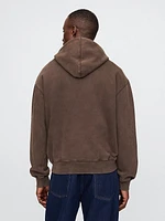 Oversized Western Logo Hoodie