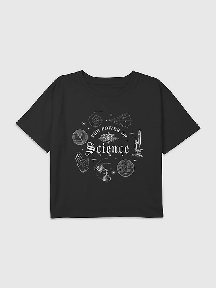 Kids Power of Science Graphic Boxy Crop Tee