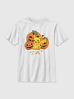 Kids Pokemon Pikachu Pumpkins Graphic Tee