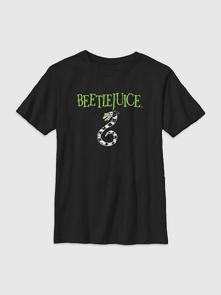 Kids Beetlejuice Snake Icon Graphic Tee