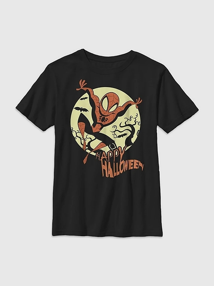 Kids Spiderman Halloween Graphic Tee