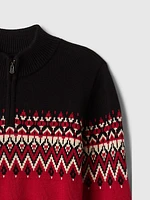 Kids Fair Isle Half-Zip Pullover Sweater