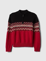 Kids Fair Isle Half-Zip Pullover Sweater