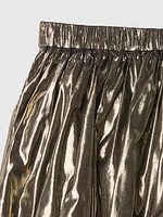 Kids Metallic Pleated Skirt