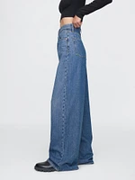 Mid Rise Cargo Baggy Jeans