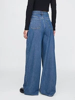 Mid Rise Cargo Baggy Jeans