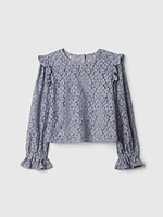 Kids Ruffle Lace Top