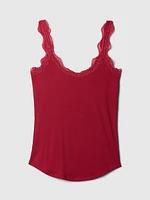 Mini Rib Lace PJ Tank Top