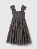 Kids Tiered Tulle Midi Dress