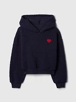 Kids Sherpa Cropped Hoodie