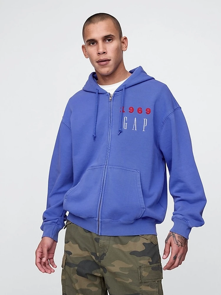 Heavyweight 1969 Logo Full-Zip Hoodie