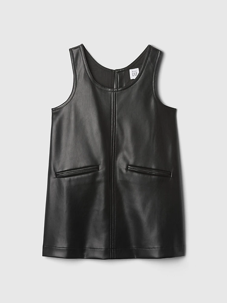 Baby & Toddler Vegan Leather Jumper Dress