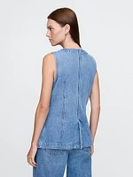 Longline Denim Vest