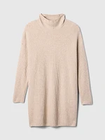 CashSoft Rib Turtleneck Mini Sweater Dress