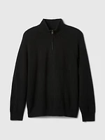 CashSoft Textured Quarter-Zip Pullover