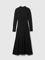 CashSoft Pleated Rib Maxi Sweater Dress