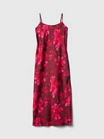 Recycled Satin Maxi Slip Dress