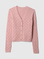 CashSoft Pointelle Cardigan