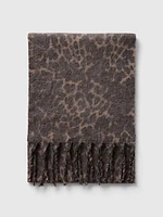 Leopard Fringe Scarf