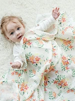 The Gilded Bird Spring Toile Organic Cotton Muslin Swaddle