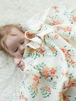 The Gilded Bird Spring Toile Organic Cotton Muslin Swaddle