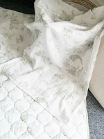 The Gilded Bird Spring Toile Organic Cotton Muslin Swaddle