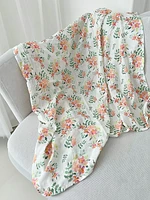 The Gilded Bird Spring Toile Organic Cotton Muslin Swaddle