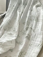 The Gilded Bird Spring Toile Organic Cotton Muslin Swaddle