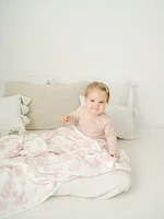 The Gilded Bird Spring Toile Bamboo Baby Blanket