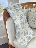 The Gilded Bird Spring Toile Bamboo Baby Blanket