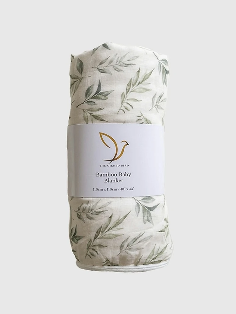 The Gilded Bird Spring Toile Bamboo Baby Blanket