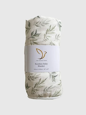 The Gilded Bird Safari Toile Bamboo Baby Blanket