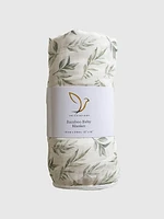 The Gilded Bird Safari Toile Bamboo Baby Blanket