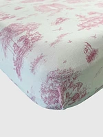 The Gilded Bird Safari Toile Fitted Crib Sheet