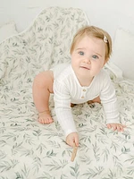 The Gilded Bird Spring Toile Bamboo Baby Blanket