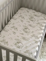 The Gilded Bird Safari Toile Fitted Crib Sheet