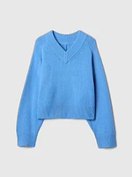 Kids CashSoft Oversized V-Neck Sweater