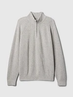 CashSoft Textured Quarter-Zip Pullover