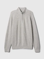 CashSoft Textured Quarter-Zip Pullover
