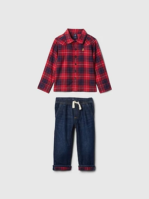 Baby & Toddler Flannel Outfit Set